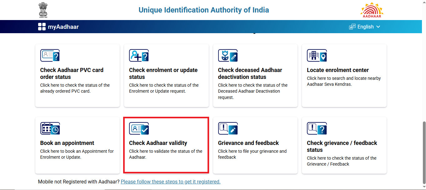 Aadhaar Suspended Solution